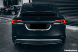 2016-2021 Tesla Model X SUV RZS Style Carbon Fiber Rear Bumper Canards