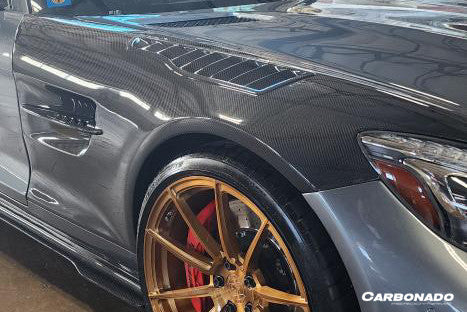 2015-2021 Mercedes Benz AMG GT GTS GTC GTR BK Style Partial Carbon Fiber Front Fender