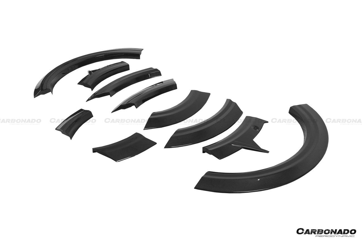 2020-2023 Audi RSQ8 AD Style Dry Carbon Fiber Fender Flare Wheel Trims