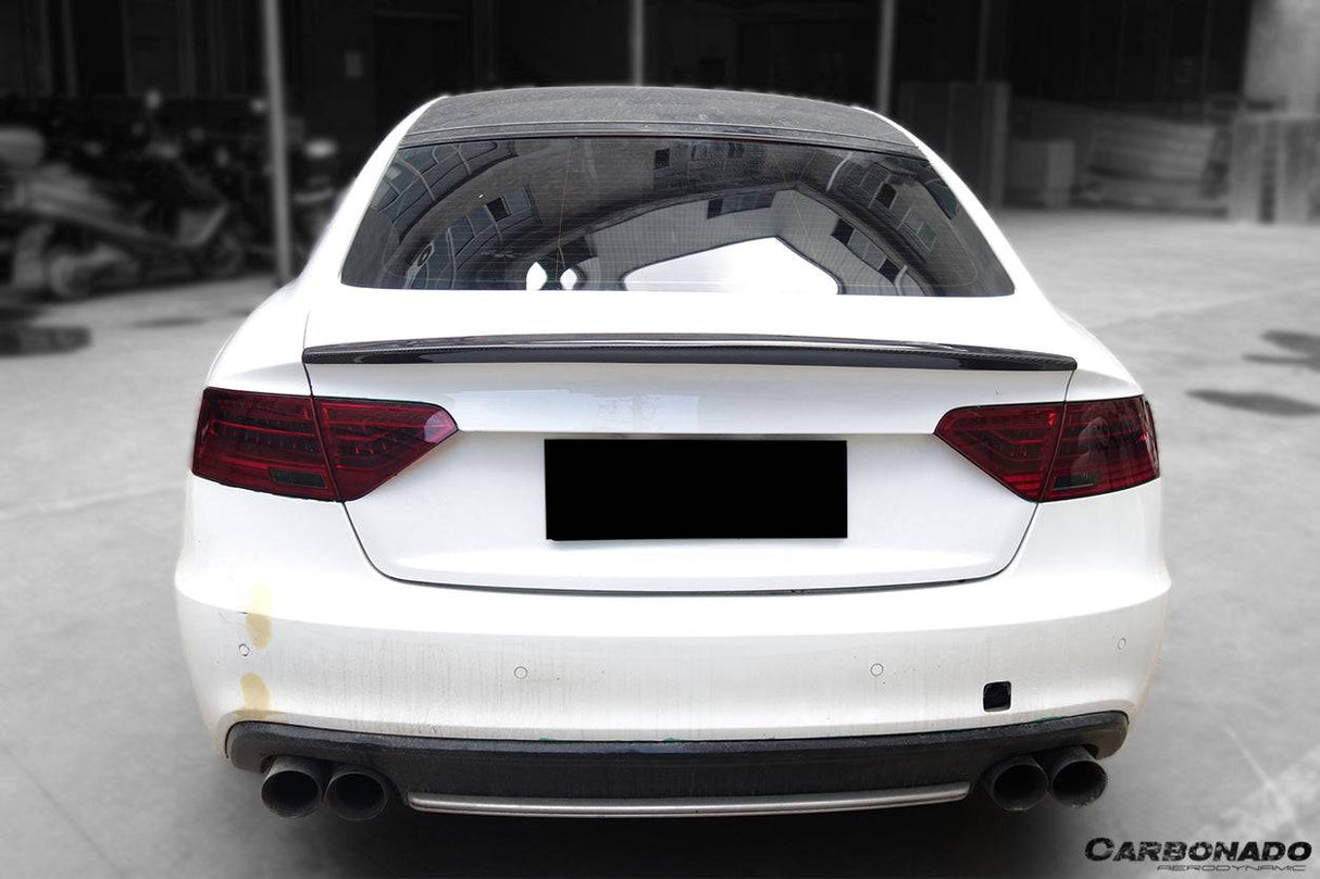 2009-2015 Audi A5 Sline S5 Sedan Sport Style Carbon Fiber Trunk Spoiler