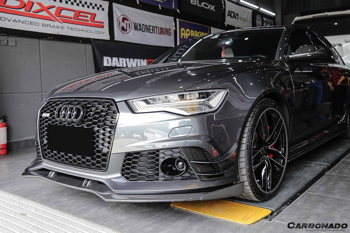 2013-2018 Audi RS6 Avant BS Style Carbon Fiber Front Lip