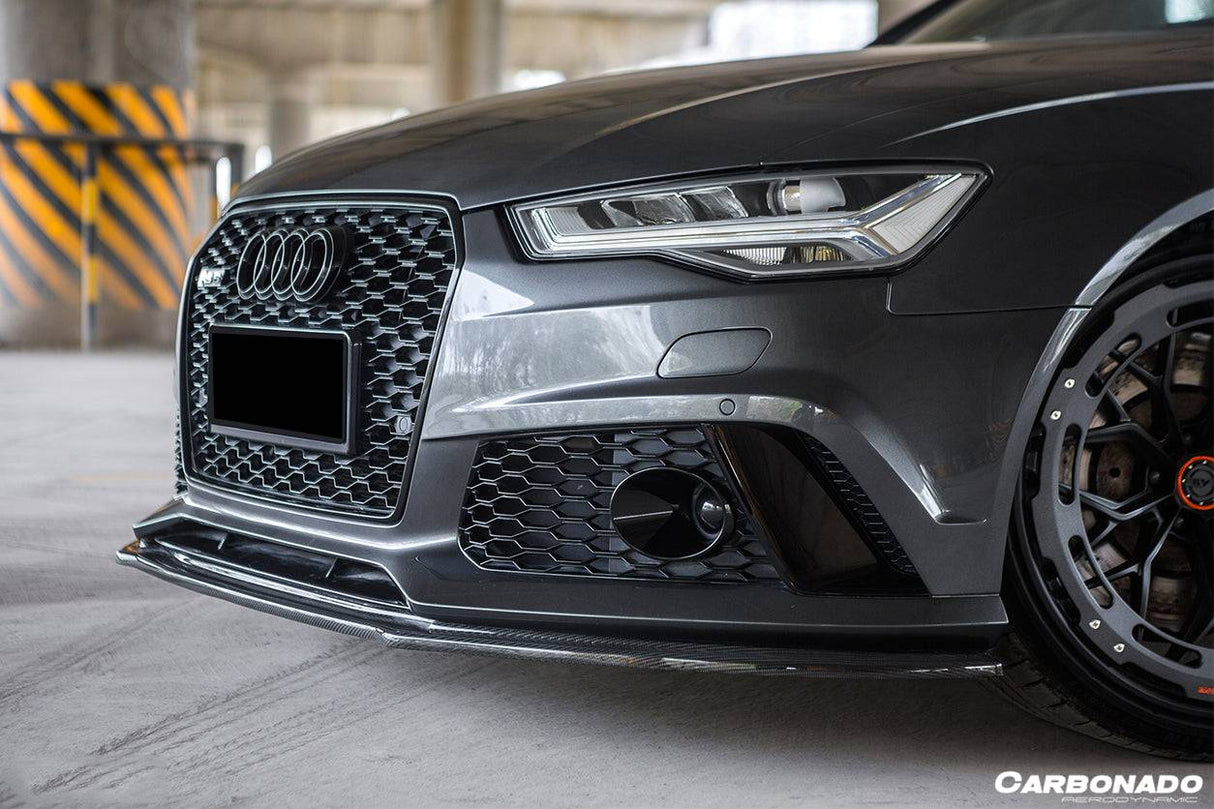 2013-2018 Audi RS6 Avant MN Style Carbon Fiber Front Lip