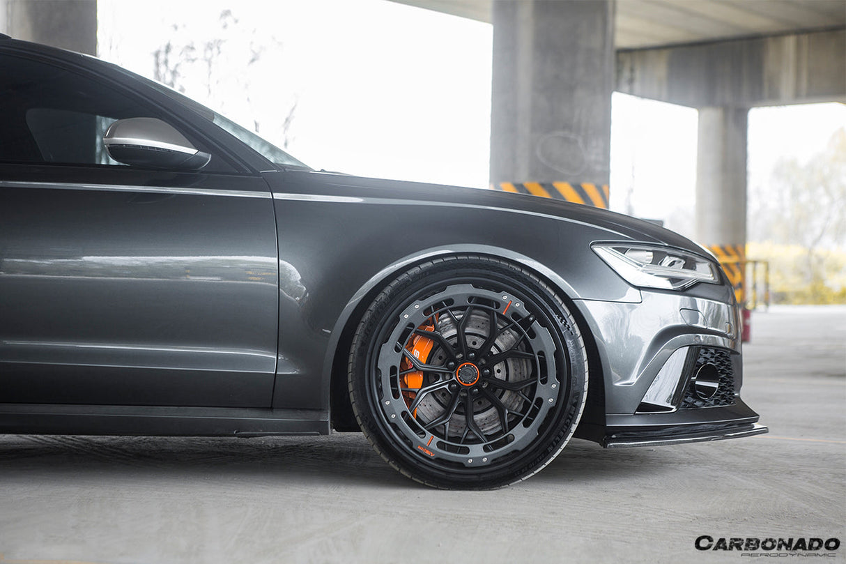 2013-2018 Audi RS6 Avant MN Style Carbon Fiber Front Lip