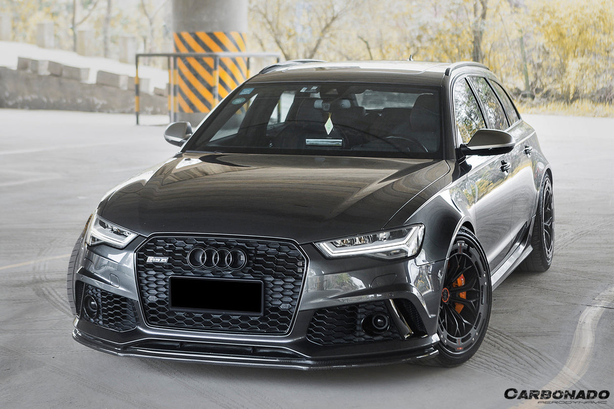 2013-2018 Audi RS6 Avant MN Style Carbon Fiber Front Lip