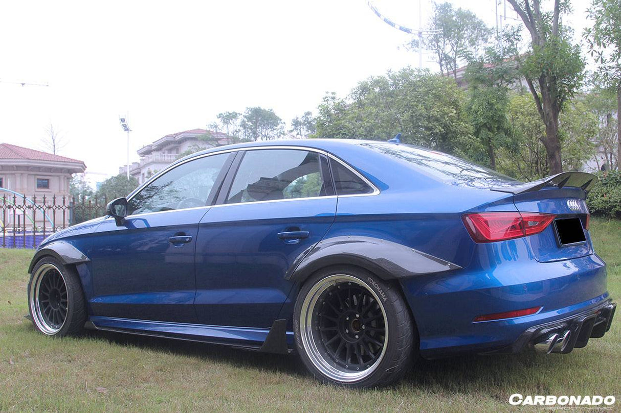2013-2016 Audi S3 A3 Sline Sedan BKSS Style Carbon Fiber Wide Fender Flare