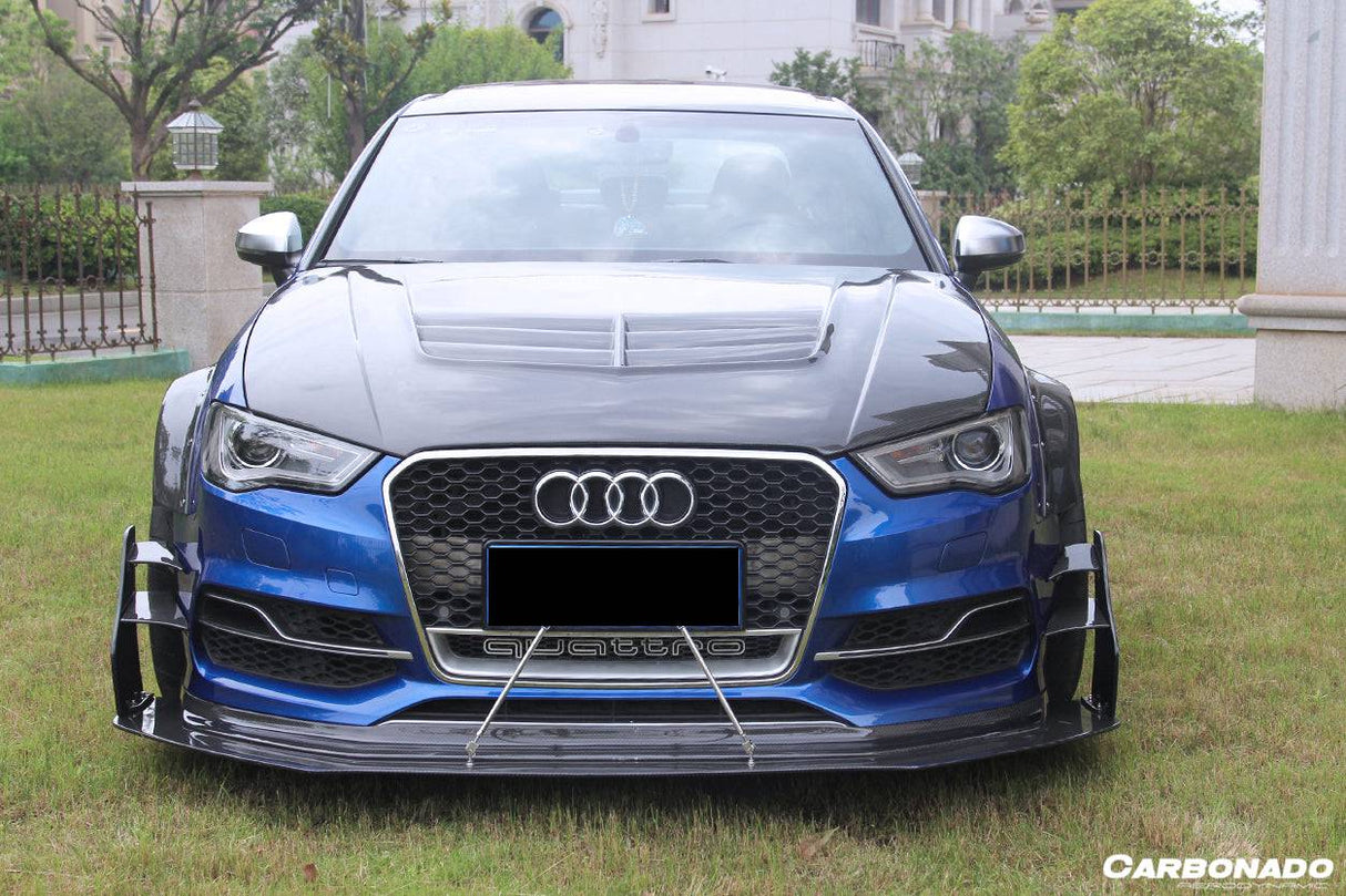 2013-2016 Audi S3 A3 Sline Sedan BKSS Style Carbon Fiber Wide Fender Flare