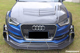 2013-2016 Audi S3 A3 Sline Sedan BKSS Style Carbon Fiber Front Lip With Under Board