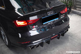 2013-2016 Audi S3 A3 Sline Sedan BKSS Style Carbon Fiber Rear Lip Diffuser