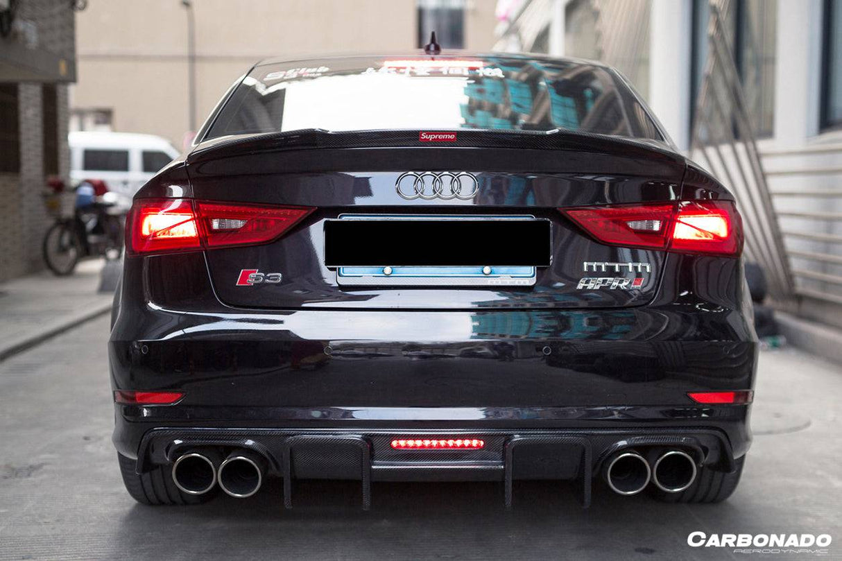 2013-2016 Audi S3 A3 Sline Sedan BKSS Style Carbon Fiber Rear Lip Diffuser