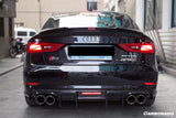 2013-2016 Audi S3 A3 Sline Sedan BKSS Style Carbon Fiber Rear Lip Diffuser