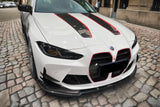 2021-2024 BMW M3 G80   G81 M4 G82   G83 D3 Style DRY Carbon Fiber Fornt Lip Splitter with Winglets