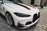 2021-2024 BMW M3 G80   G81 M4 G82   G83 D3 Style DRY Carbon Fiber Fornt Lip Splitter with Winglets