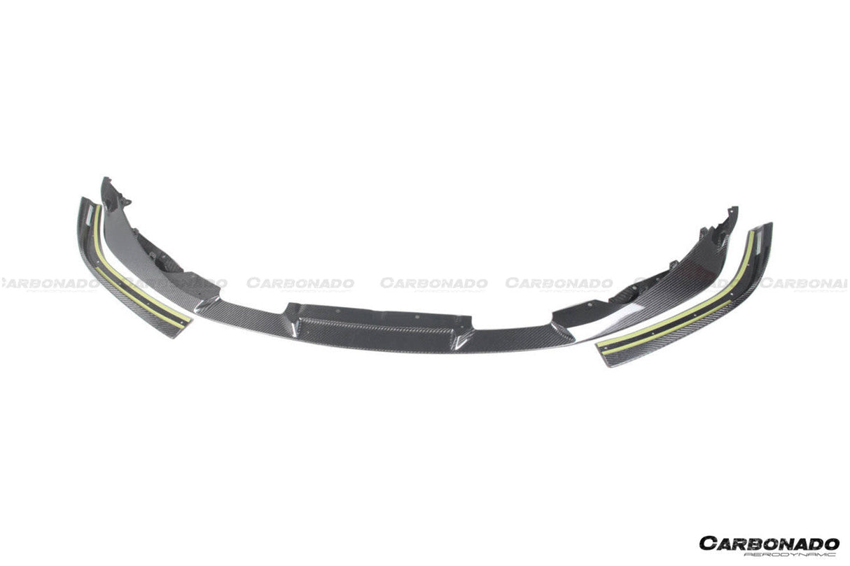 2021-2024 BMW M3 G80   G81 M4 G82   G83 D3 Style DRY Carbon Fiber Fornt Lip Splitter with Winglets