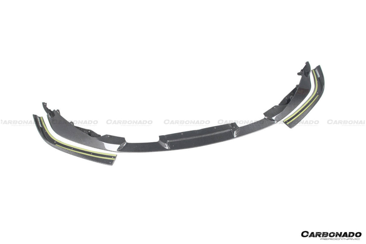 2021-2024 BMW M3 G80   G81 M4 G82   G83 D3 Style DRY Carbon Fiber Fornt Lip Splitter with Winglets