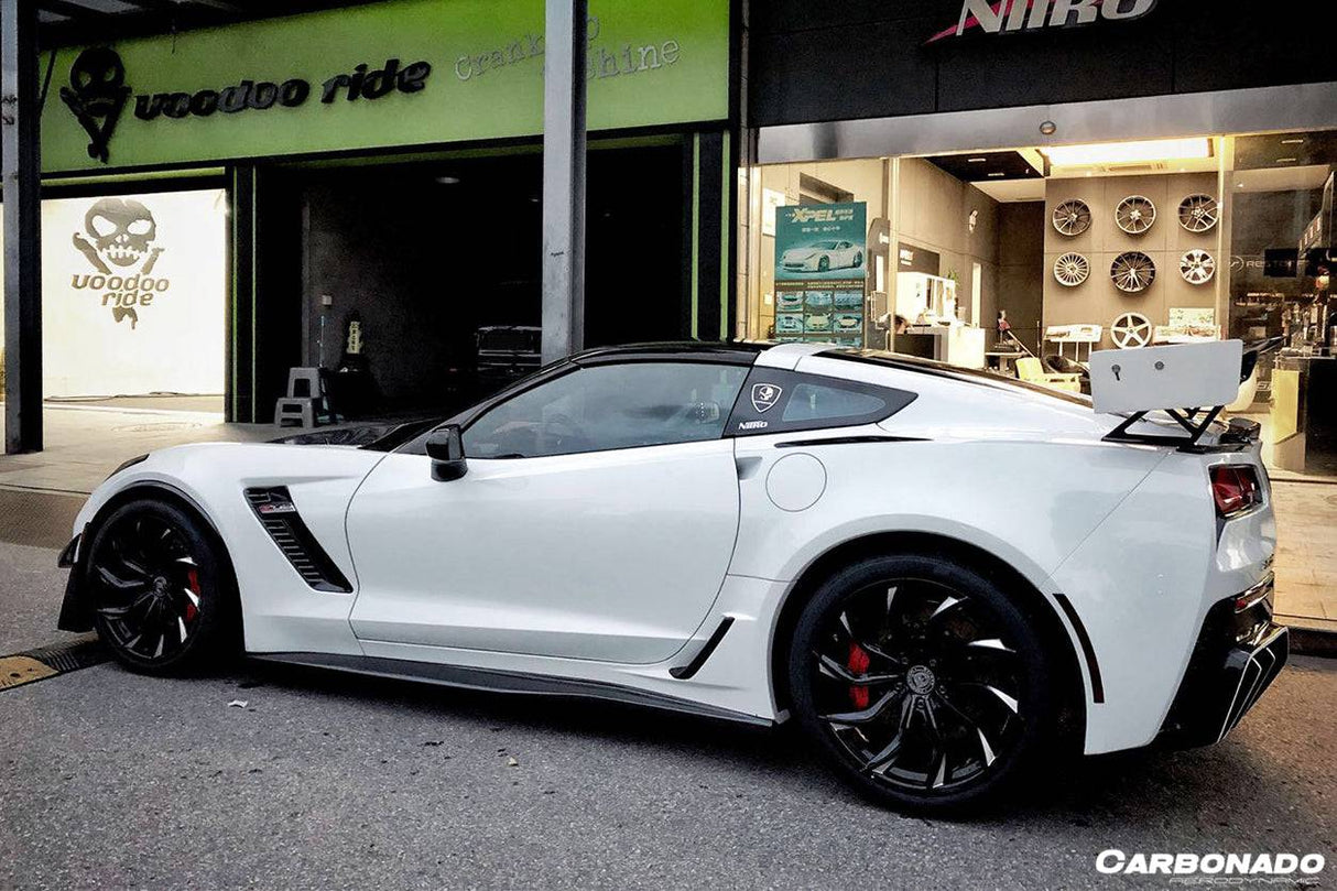2013-2019 Corvette C7 Z06 Grandsport AR Style Carbon Fiber Side Skirts Extension