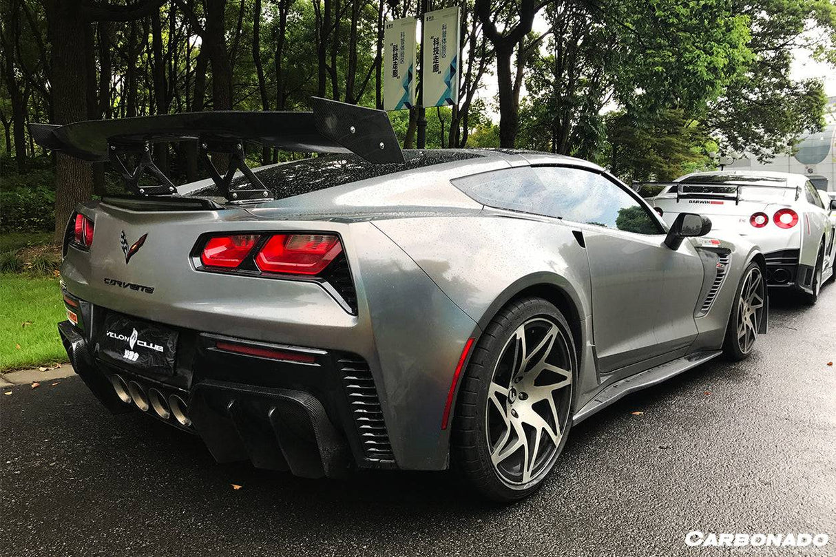 2013-2019 Corvette C7 Z06 Grandsport AR Style Carbon Fiber Side Skirts Extension
