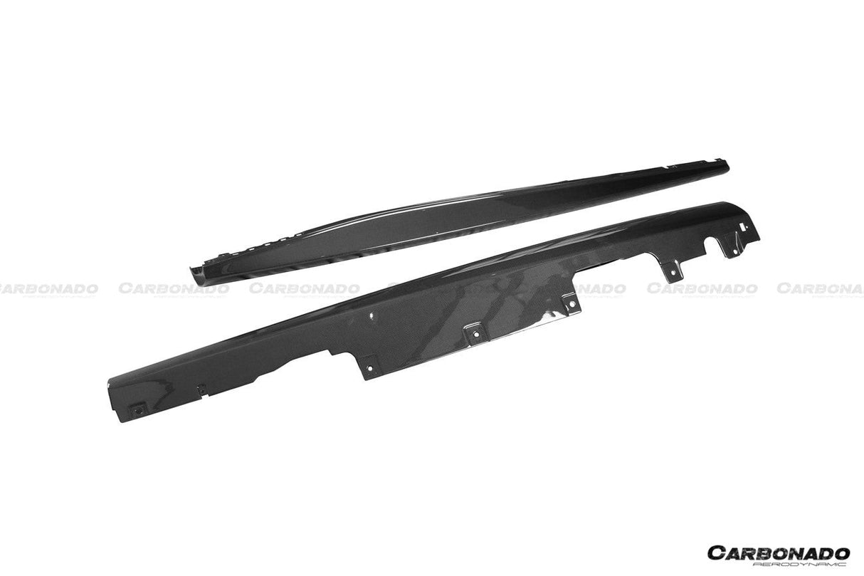 2021-2024 Ferrari ROMA OEM Style Dry Carbon Fiber Side Skirts