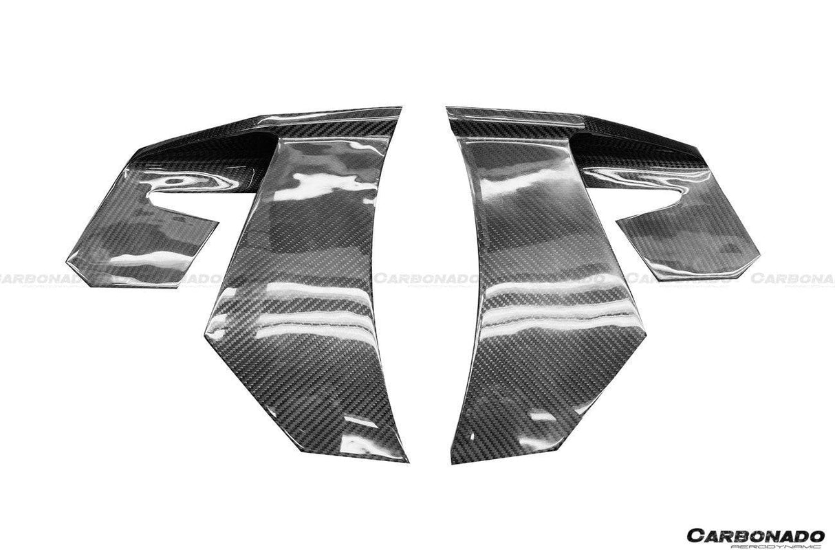 2020-2023 McLaren GT WP Style DRY Carbon Fiber Rear Bumper Side Winglets