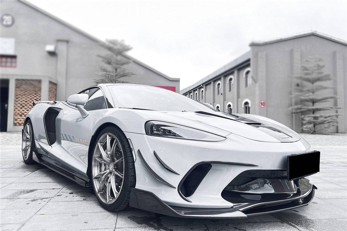 2020-2023 McLaren GT WP Style DRY Carbon Fiber Front Canards