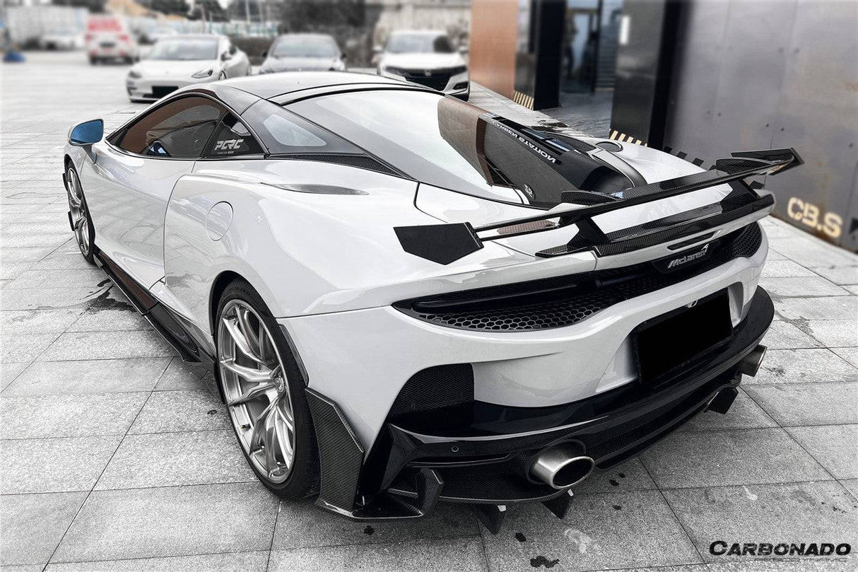 2020-2023 McLaren GT WP Style DRY Carbon Fiber Rear Bumper Side Winglets
