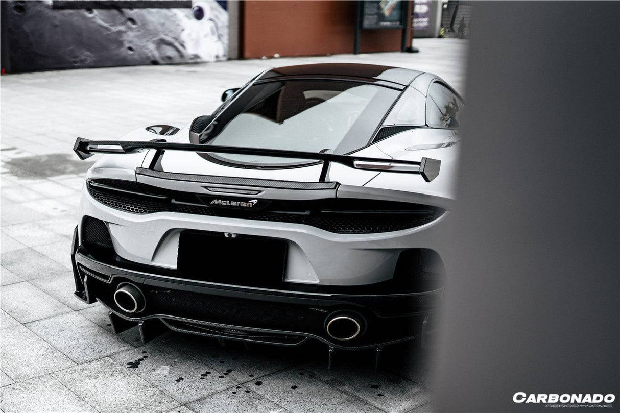 2020-2023 McLaren GT WP Style DRY Carbon Fiber Rear Bumper Side Winglets