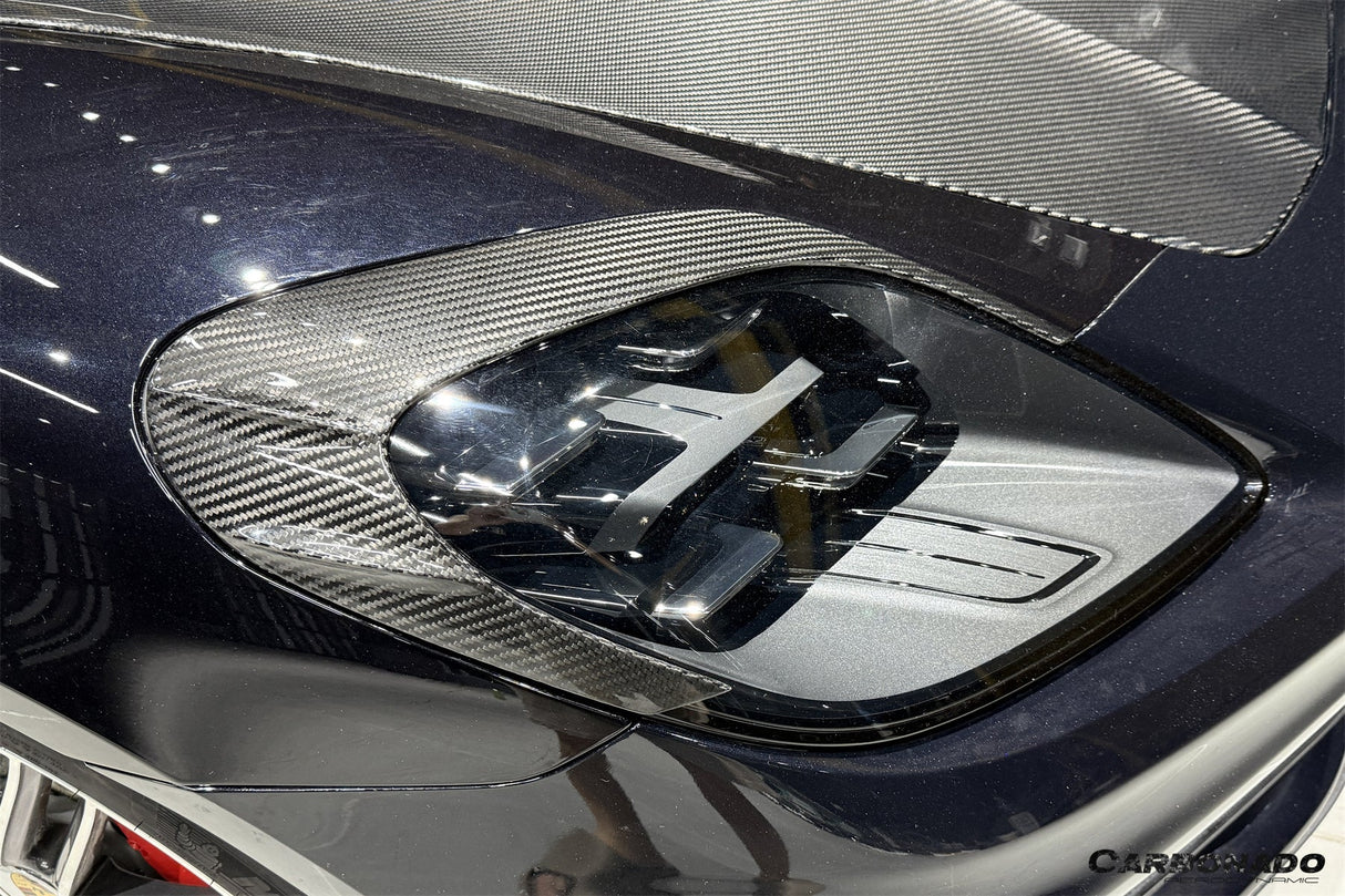 2024-2026 Porsche Panamera 976 OD Style Dry Carbon Fiber Headlight Eyelid Eyebrow Cover | Fits S, 4, 4S, E-Hybrid, 4 E-Hybrid, Sport Turismo, Turbo, Turbo s, GTS, Turbo E-Hybrid, Turbo s E-Hybrid