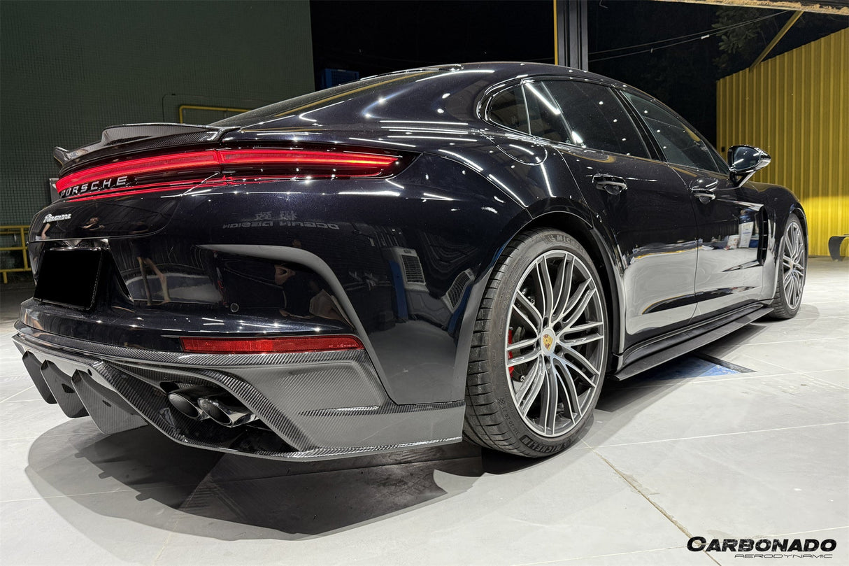 2024-2026 Porsche Panamera 976 OD Style Dry Carbon Fiber Rear Diffuser Lip | Fits S, 4, 4S, E-Hybrid, 4 E-Hybrid, Sport Turismo, Turbo, Turbo s, GTS, Turbo E-Hybrid, Turbo s E-Hybrid