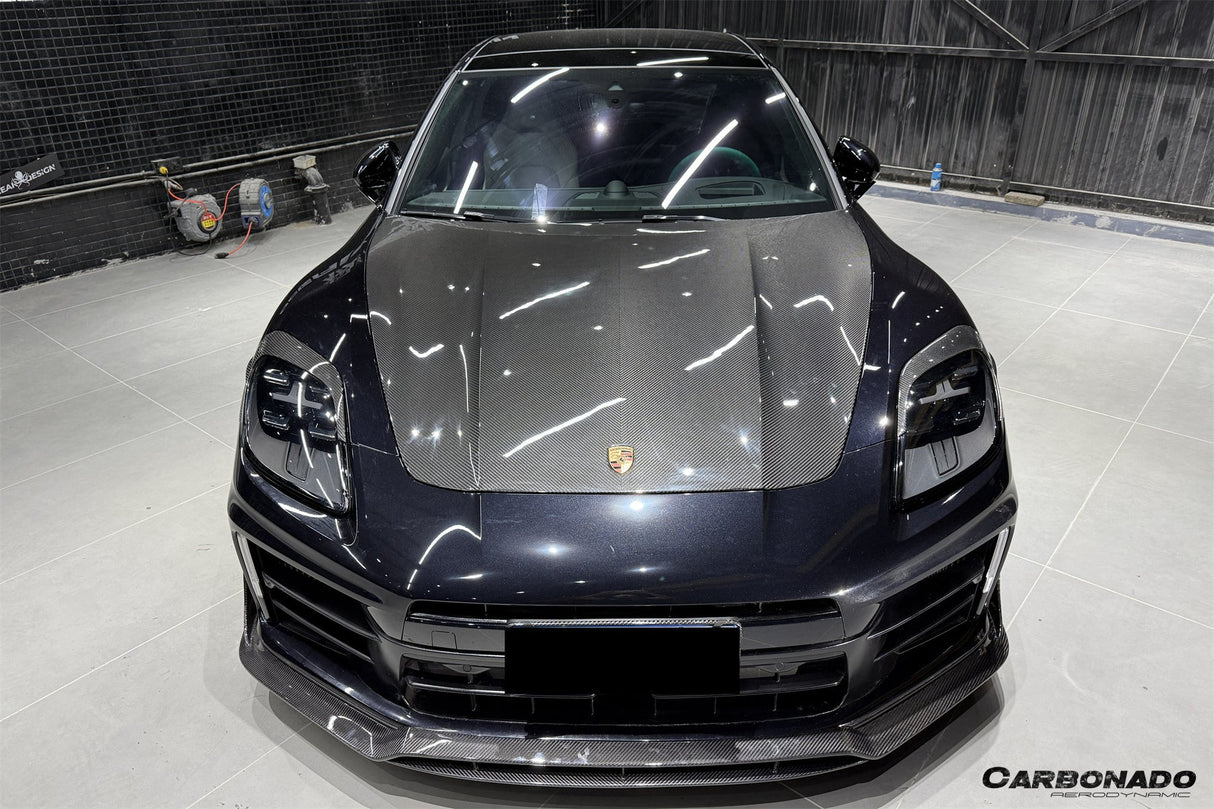 2024-2026 Porsche Panamera 976 OD Style Dry Carbon Fiber Headlight Eyelid Eyebrow Cover | Fits S, 4, 4S, E-Hybrid, 4 E-Hybrid, Sport Turismo, Turbo, Turbo s, GTS, Turbo E-Hybrid, Turbo s E-Hybrid