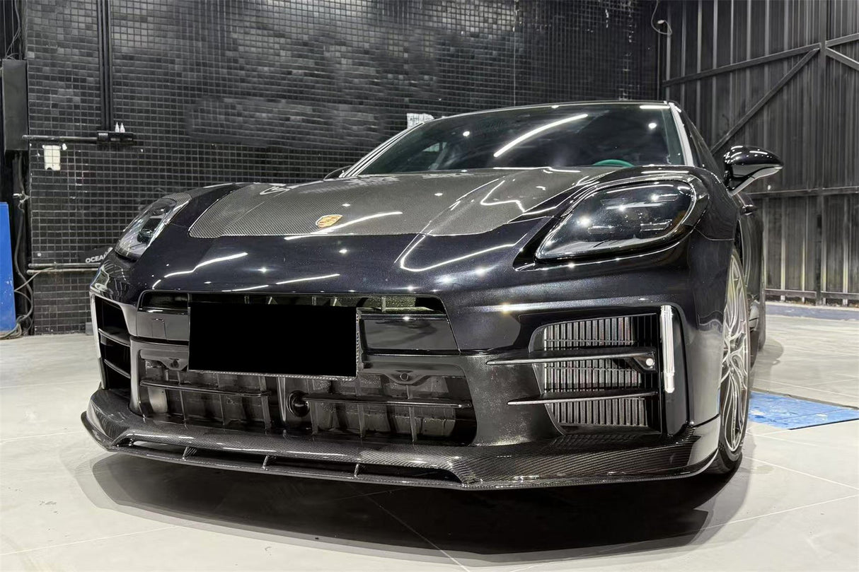 2024-2026 Porsche Panamera 976 ODV2 Style Dry Carbon Fiber Front Lip
