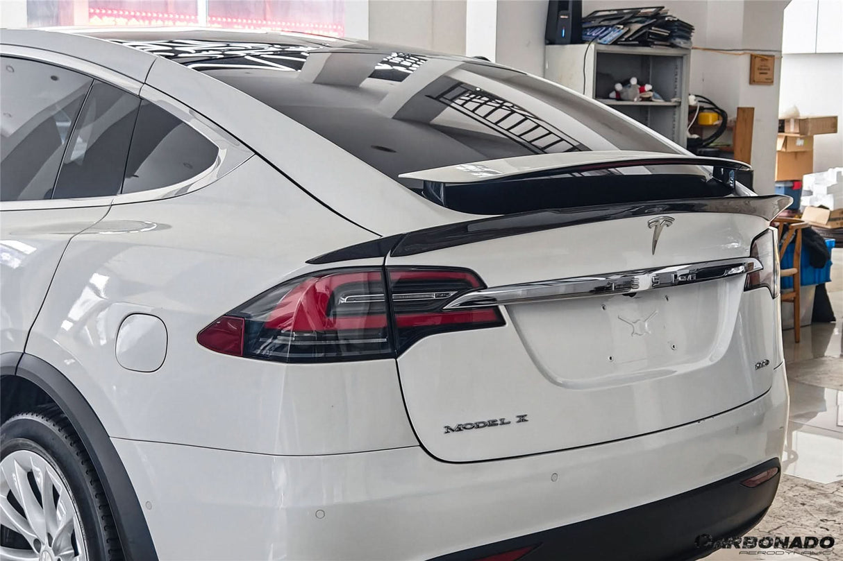 2016-2025 Tesla Model X SUV BS Style Carbon Fiber Trunk Spoiler