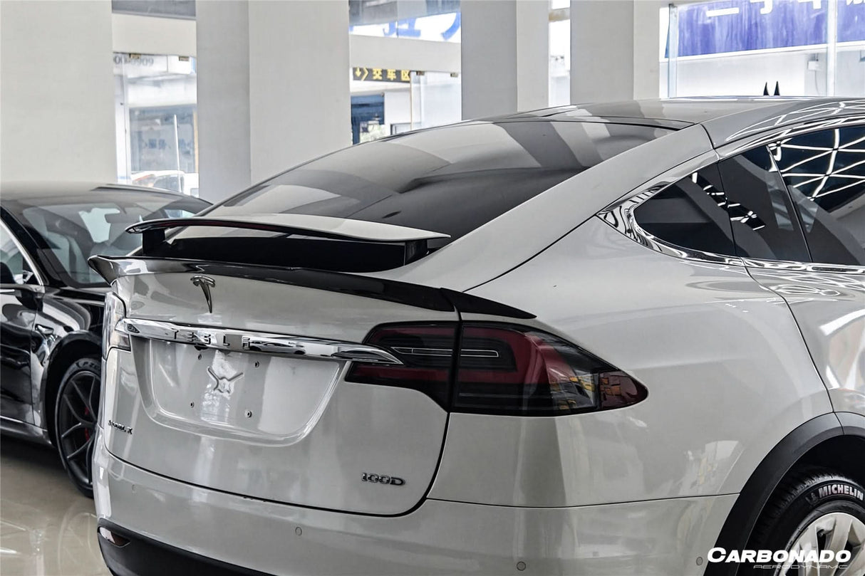 2016-2025 Tesla Model X SUV BS Style Carbon Fiber Trunk Spoiler