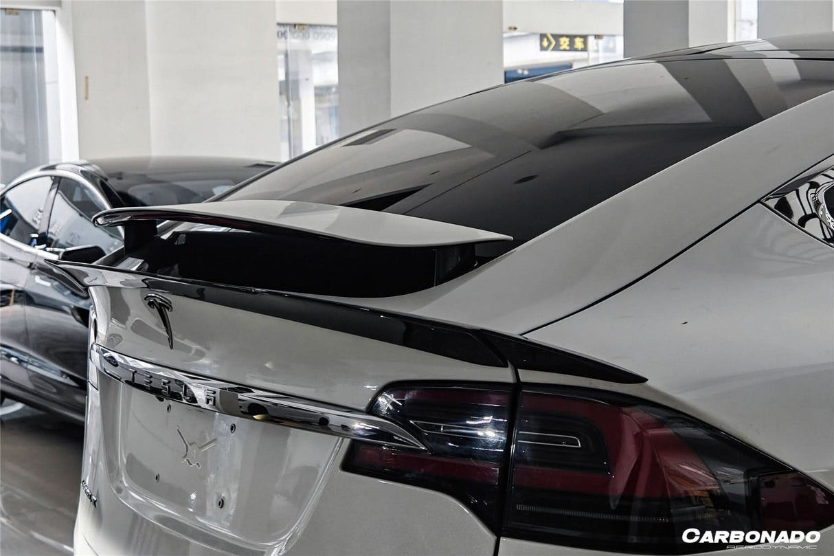 2016-2025 Tesla Model X SUV BS Style Carbon Fiber Trunk Spoiler