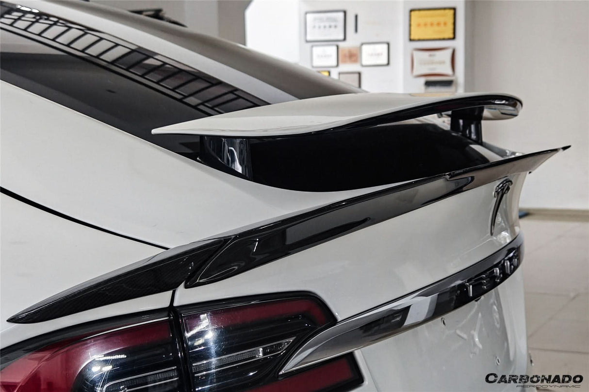 2016-2025 Tesla Model X SUV BS Style Carbon Fiber Trunk Spoiler