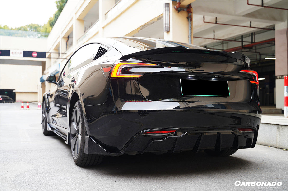 2023-UP Tesla Model 3 Highland RWD & AWD Fast Style Carbon Fiber Pattern Look body kit