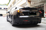 2023-UP Tesla Model 3 Highland RWD & AWD Fast Style Carbon Fiber Pattern Look body kit