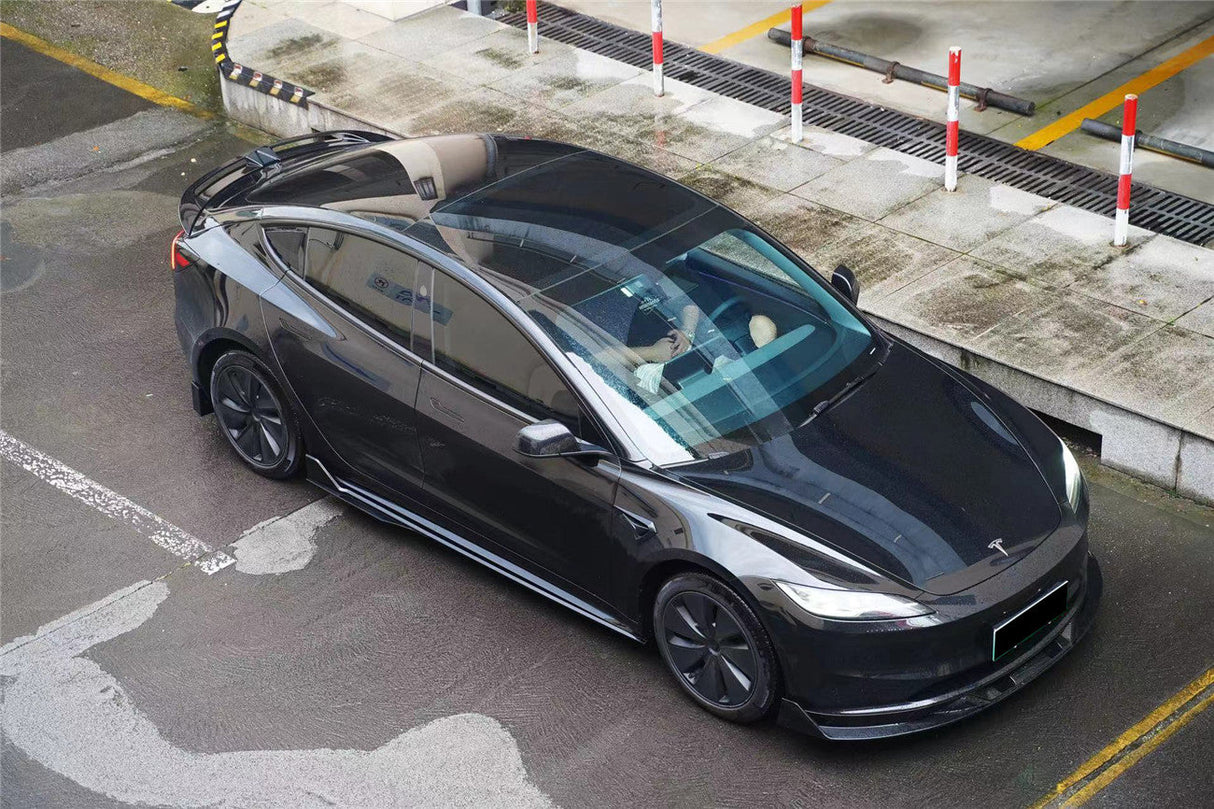 2023-UP Tesla Model 3 Highland RWD & AWD Turbo Style Carbon Fiber Pattern Look body kit
