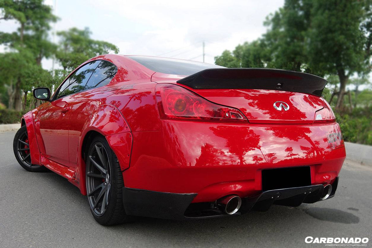 2008-2015 Infiniti G37S Coupe DE Style Carbon Fiber Rear Lip