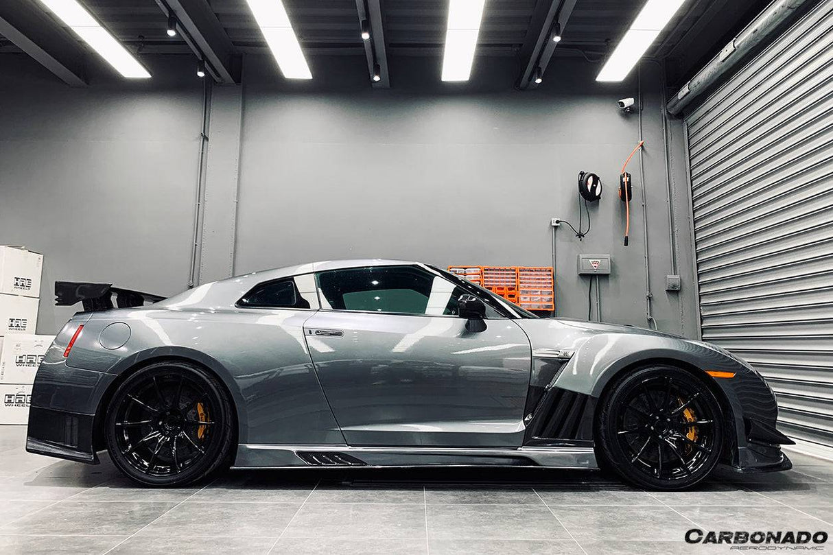 2008-2023 Nissan GTR R35 CBA  DBA  EBA VA Style Side Skirts