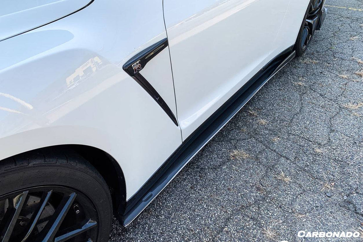 2008-2016 Nissan GTR R35 CBA  DBA VA-II Style Carbon Fiber Side Skirts Under Board