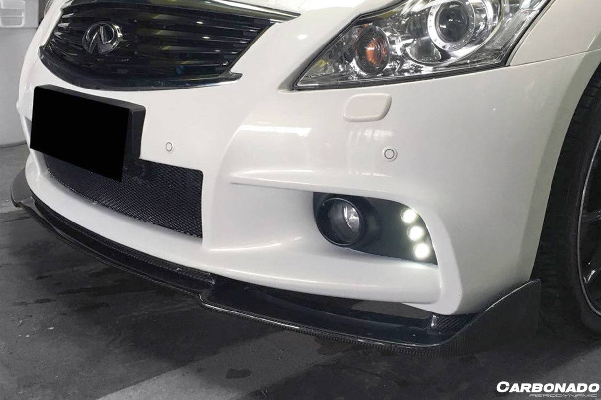 2010-2013 Infiniti G25 G37 Sedan EU Style Carbon Fiber Front Lip
