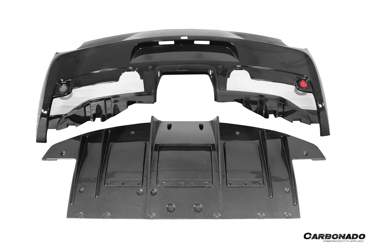 2010-2015 Ferrari Carbon Fiber Rear Bumper With Diffuser Carbonado (Speciale) Fits: 458 Italia and Spider, 458 Speciale