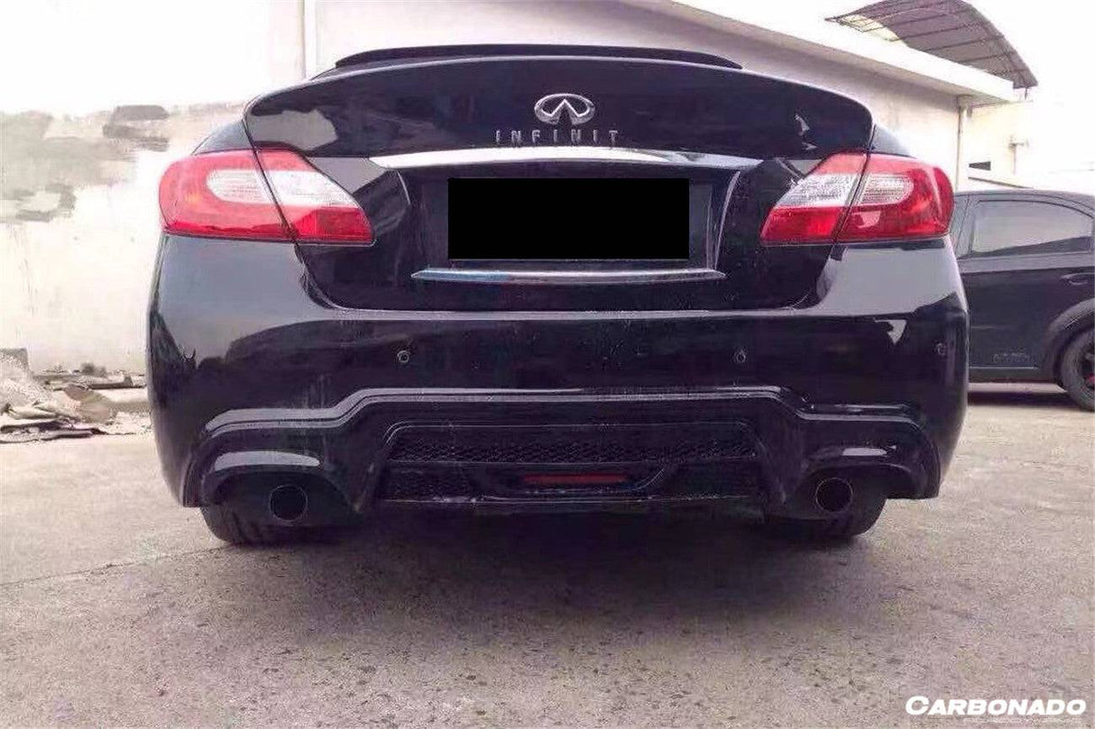 2011-2019 Infiniti Q70, Q70L, M37, M56 WD Style Rear Bumper with Tips