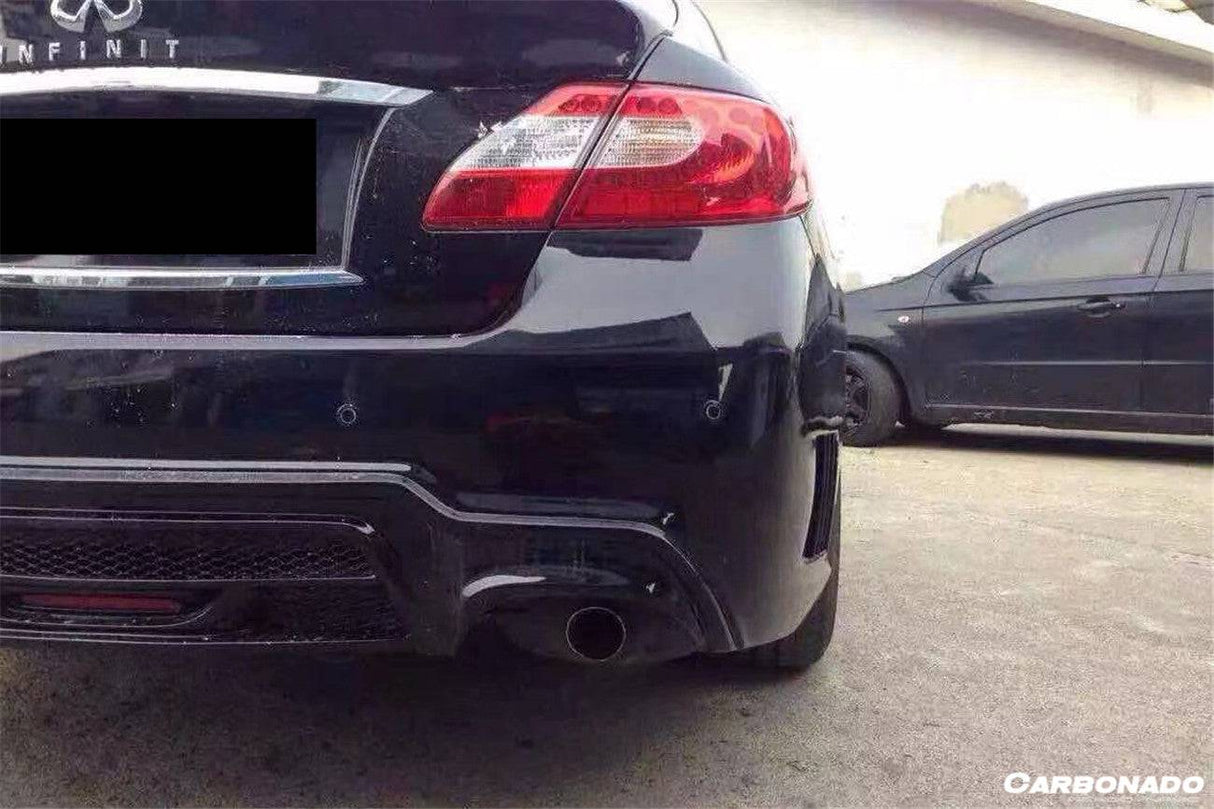 2011-2019 Infiniti Q70, Q70L, M37, M56 WD Style Rear Bumper with Tips