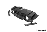 2011-2019 BMW 3 Series F30  F35 M-Tech GV Carbon Fiber Rear Lip with Diffuser   Caps