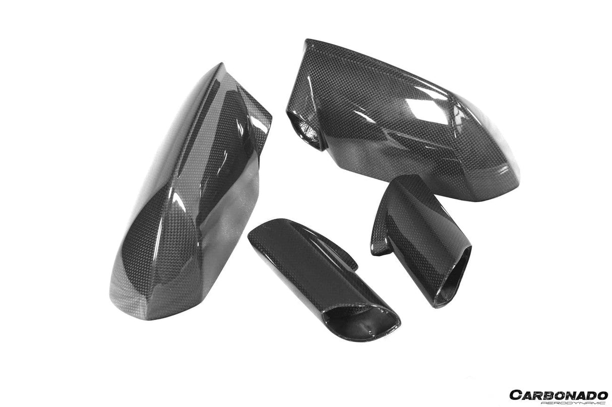 2011-2022 Lamborghini Aventador Dry Carbon Fiber Mirror Cover Replacement Carbonado (OEM)| LP700, LP720, LP740, LP750, ,SVJ