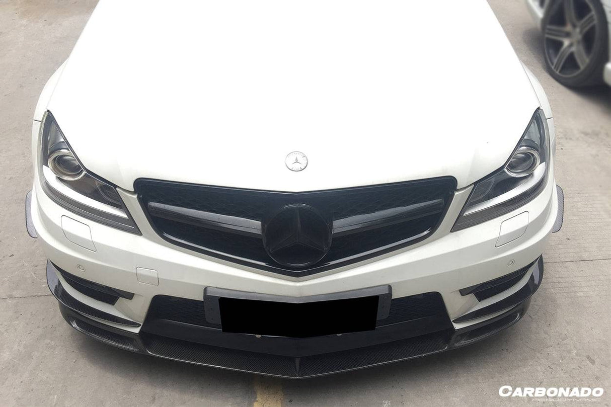 2012-2014 Mercedes Benz W204 C63 AMG Sedan | Coupe BK Style Front Bumper Canard
