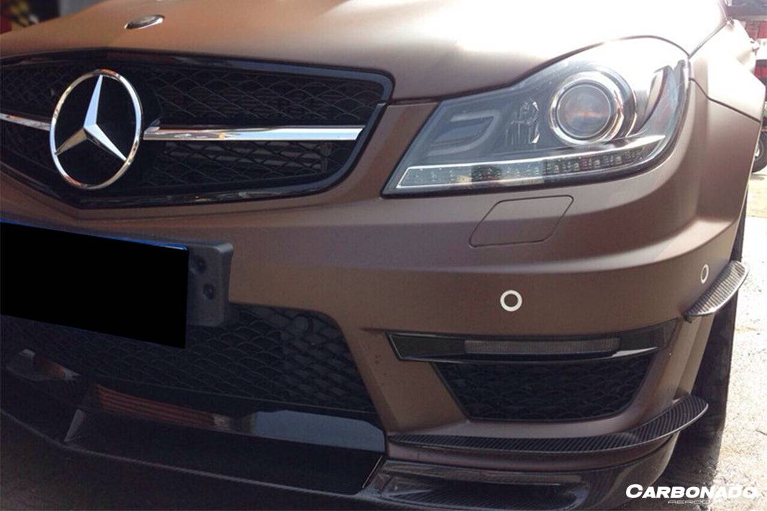 2012-2014 Mercedes Benz W204 C63 AMG Sedan | Coupe BK Style Front Bumper Canard