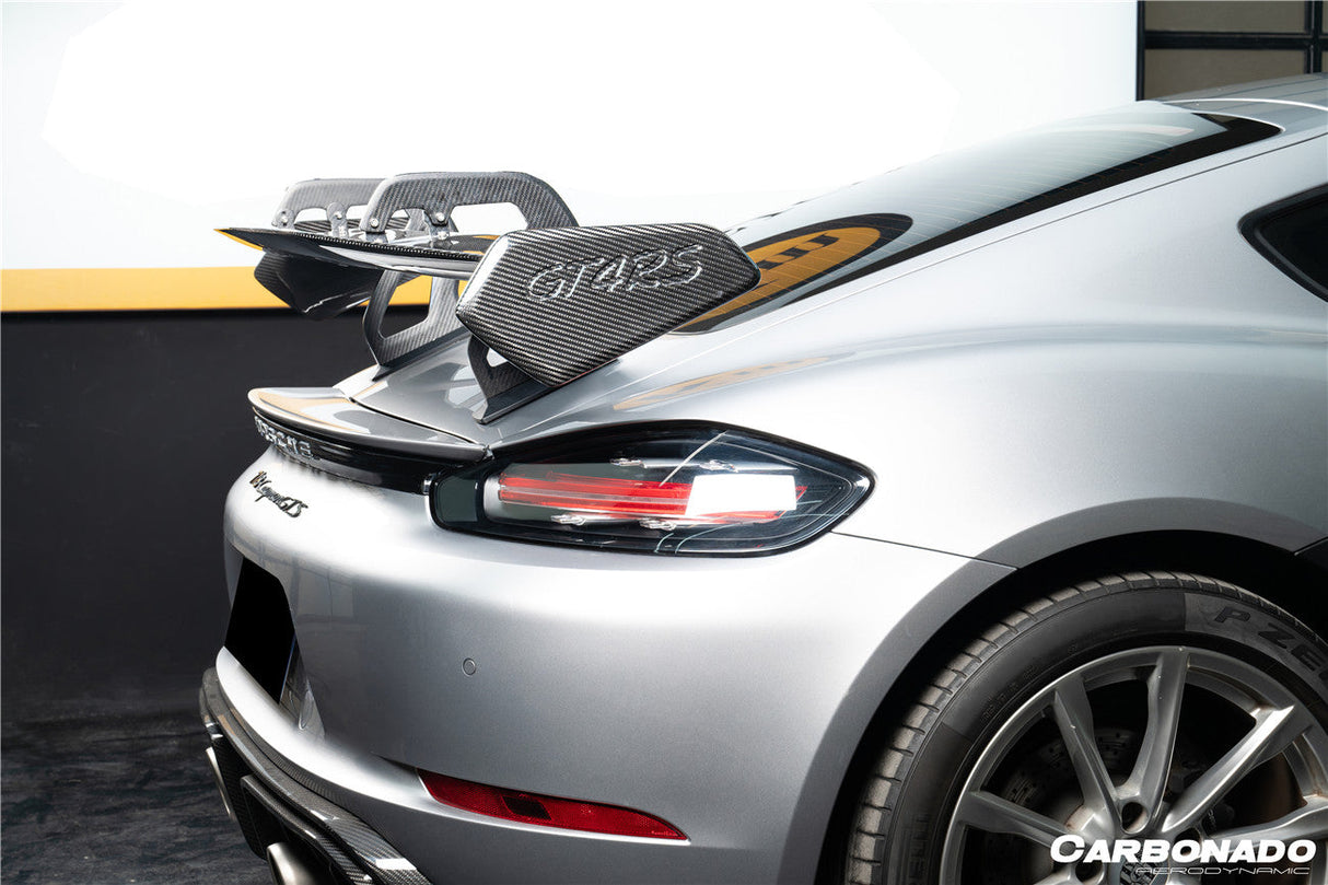 2012-2025 Porsche 718 981 Cayman Boxster GT4RS Style Dry Carbon Fiber Spoiler Wing