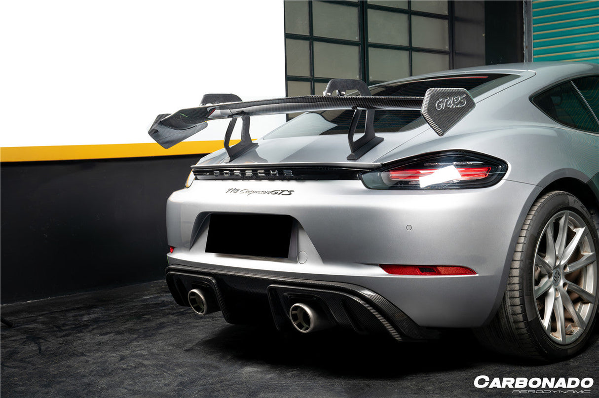 2012-2025 Porsche 718 981 Cayman Boxster GT4RS Style Dry Carbon Fiber Spoiler Wing