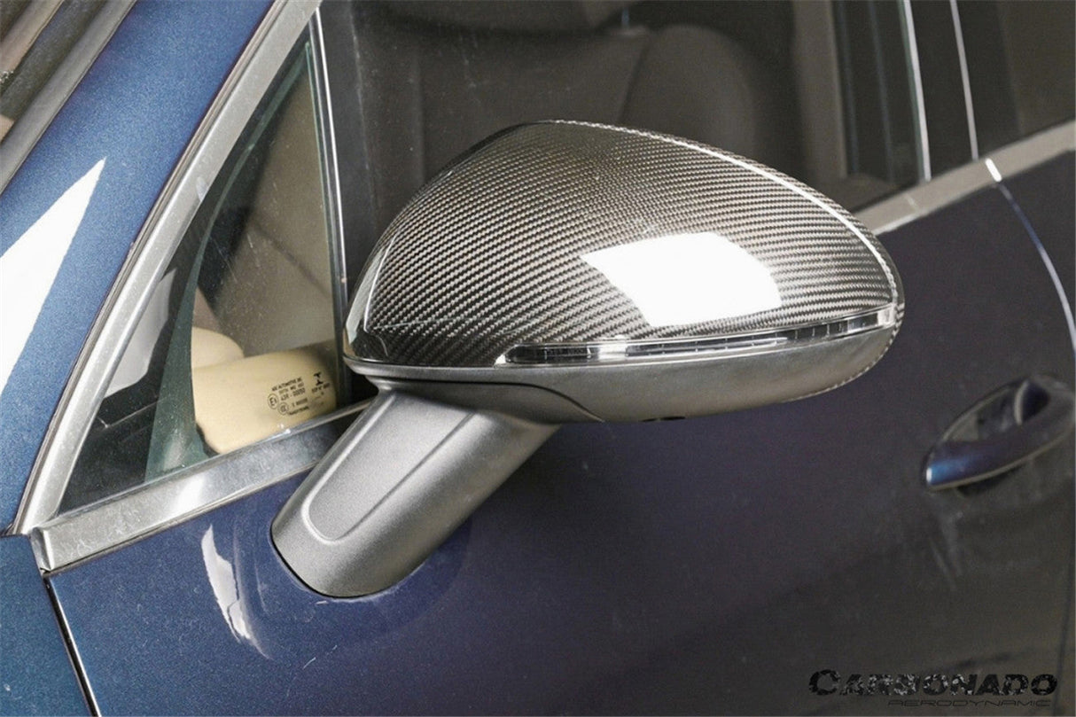 2014-2024 Porsche Macan 95B Dry Carbon Fiber Mirror Housing Replacement | Fits T, S, GTS, Turbo, Turbo S, 4 Electric, Turbo (NO BSA Holes)